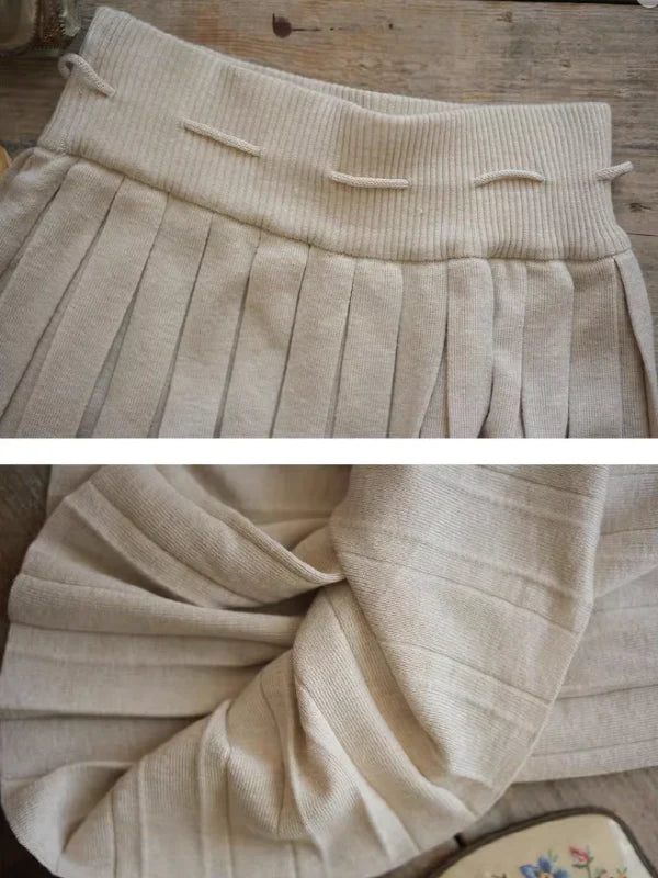 Sophisticated Pleats Soft Long Skirt