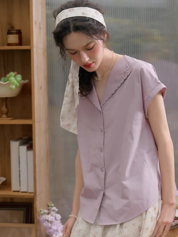 Lily's Summer Breeze Lavender Blouse