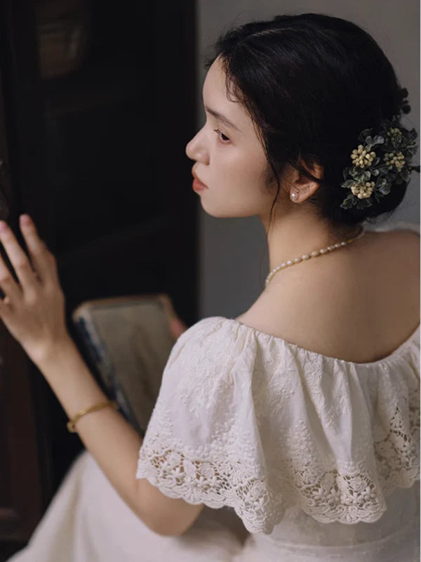 Ivory Whisper Embroidered Dress