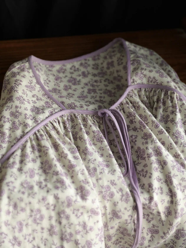 Lavender Bloom Cotton Pajama Set