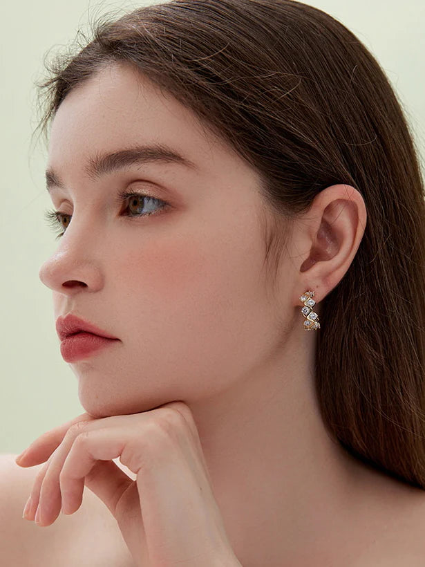 Dazzling Crystal Hoop Earrings