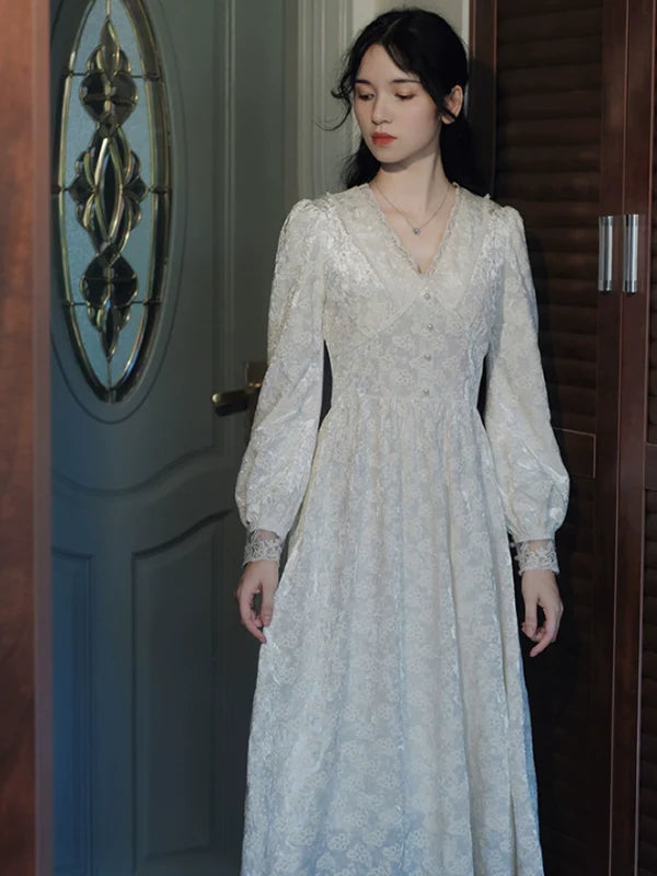 Swan Elegance Floral Dress