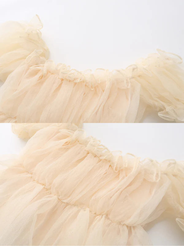 Whipped Cream Ruffle Sheer Top