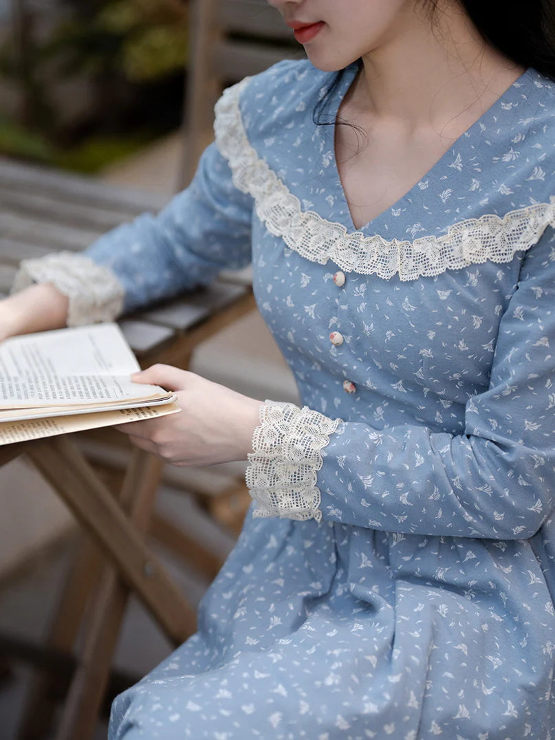 Emily's Blue Floral Dream Dress
