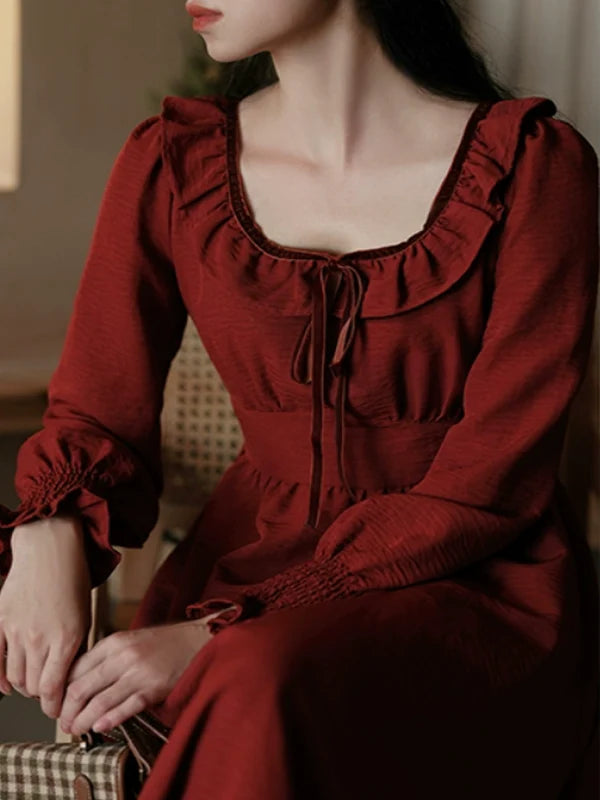 French Wine Elegance Dress