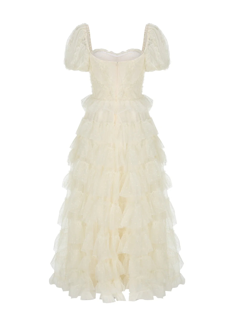 Ivory Princess Garden Ruffle Dress