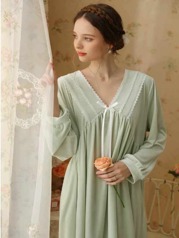 Velvet Moonlight Palace Mint Nightgown