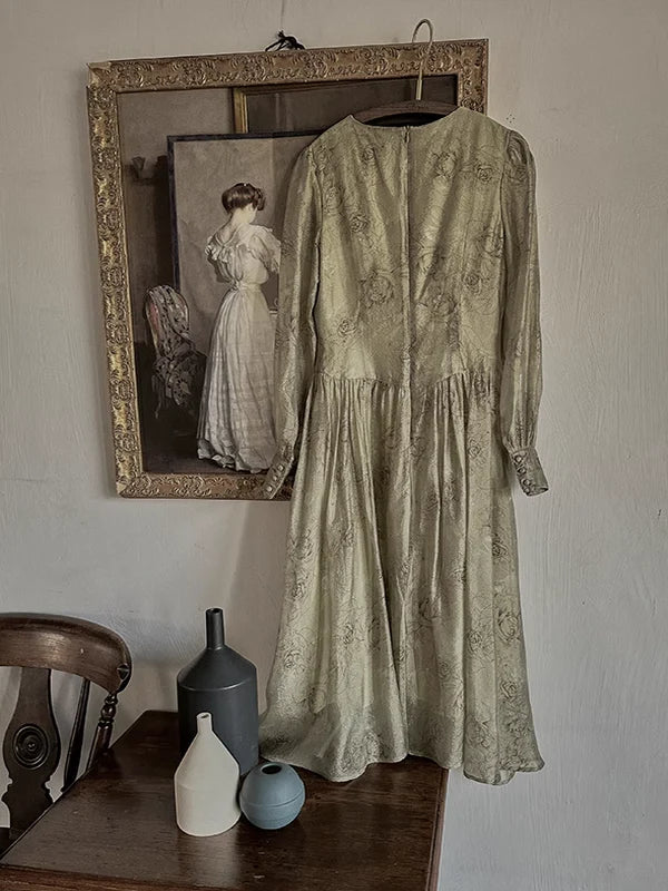 Vintage Moss Elegance Dress