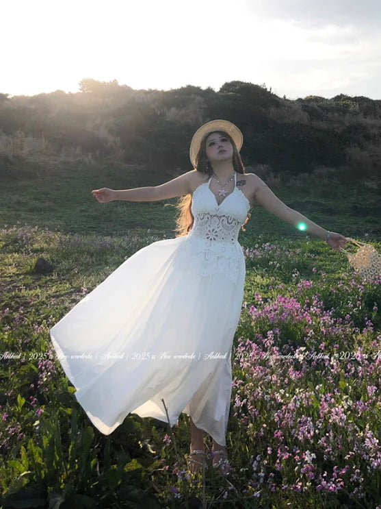 Sunlit Meadow Eyelet Lace Dress