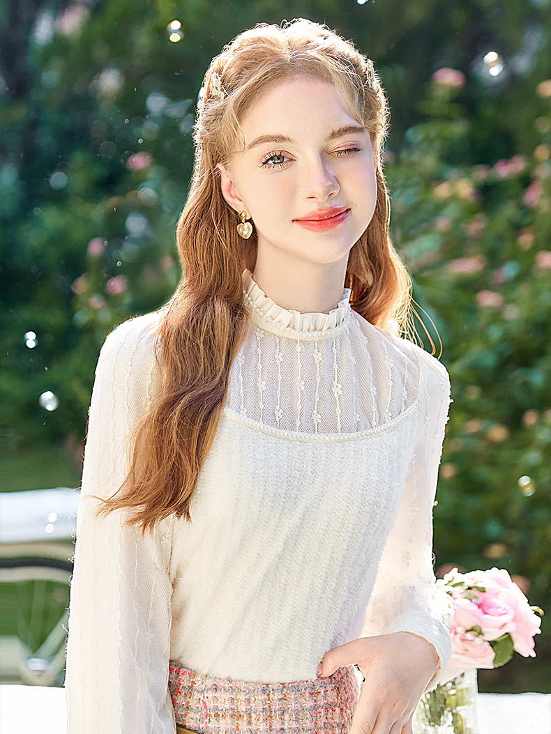 Sheer Elegance Lace Blouse