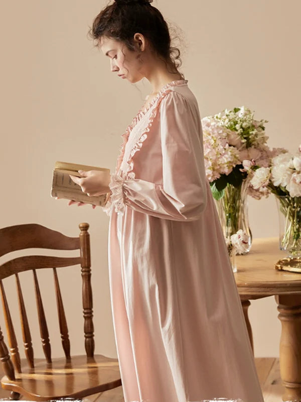 Blushing Cotton Elegance Nightgown