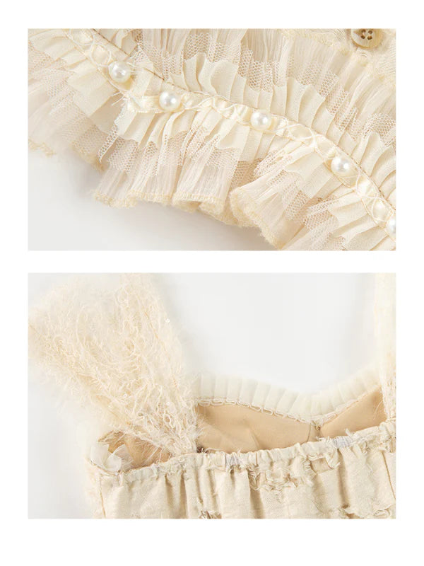 Ethereal Lace Bustier & Layered Tulle Skirt