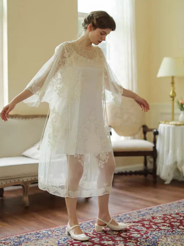 Whimsical Breeze Vintage Midi Dress