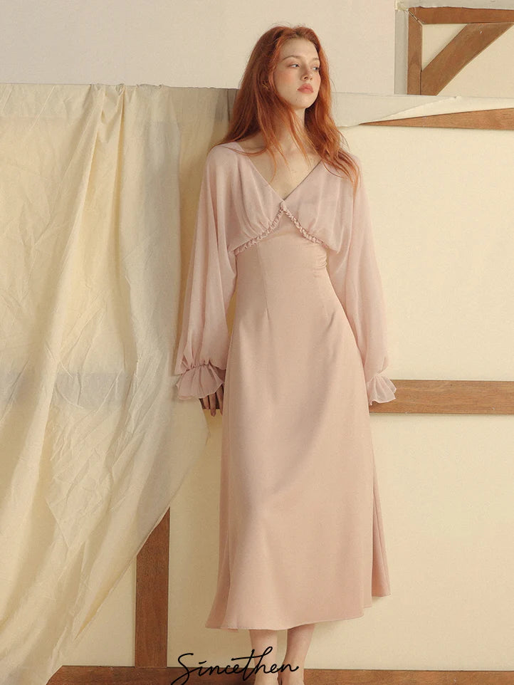 Ethereal Fairy Light Pink Dress