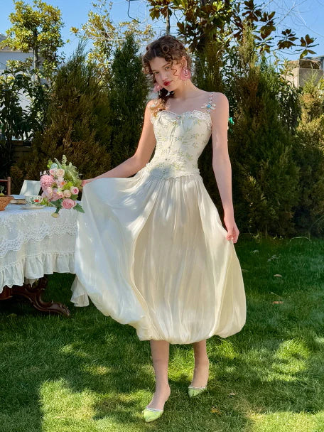 Floral Embroidered Garden Corset