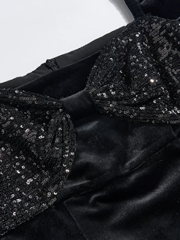 Starry Velvet Elegance Dress