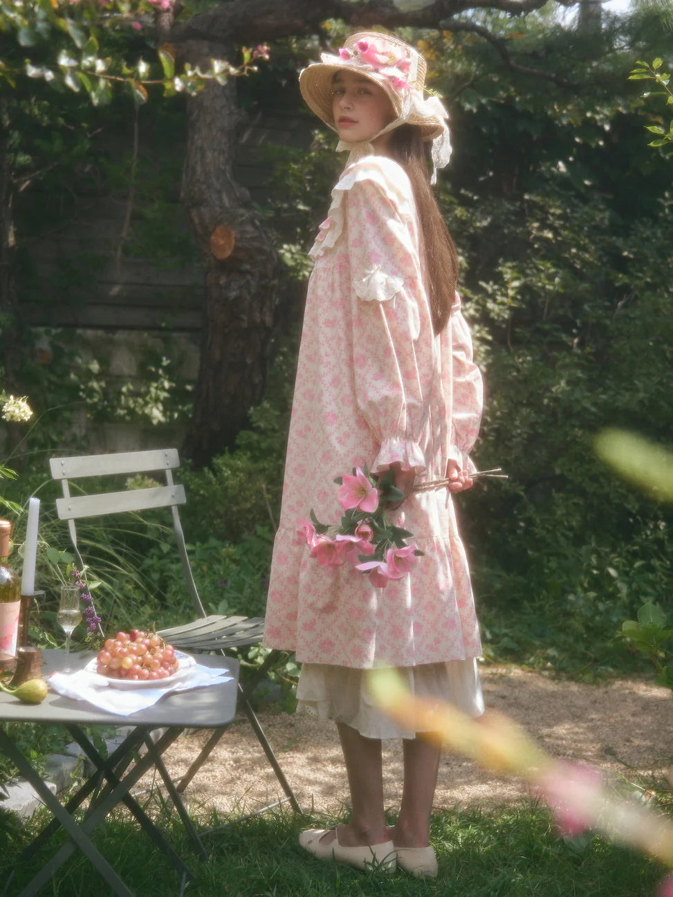 Vintage Rose Lace Nightgown