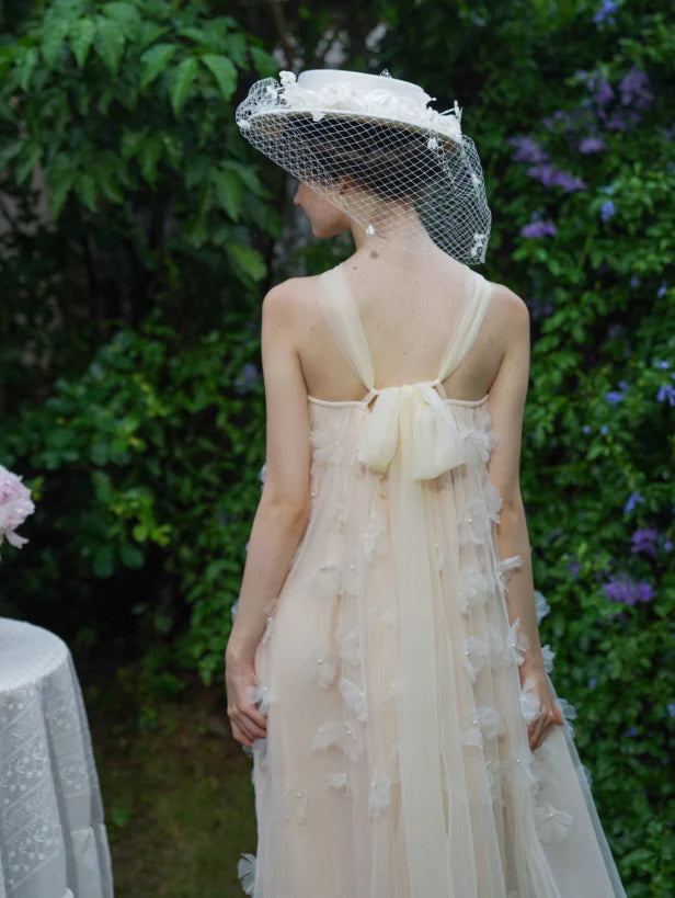 Blossom Whisper Halter Tulle Dress