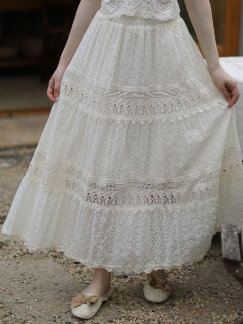 Countryside Bloom Embroidered Skirt