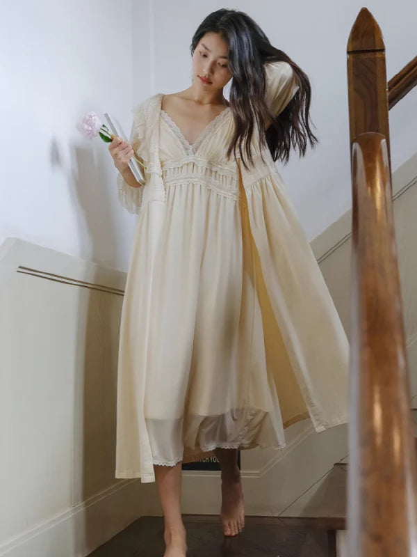 Vintage Dream Slip Dress and Gown Set