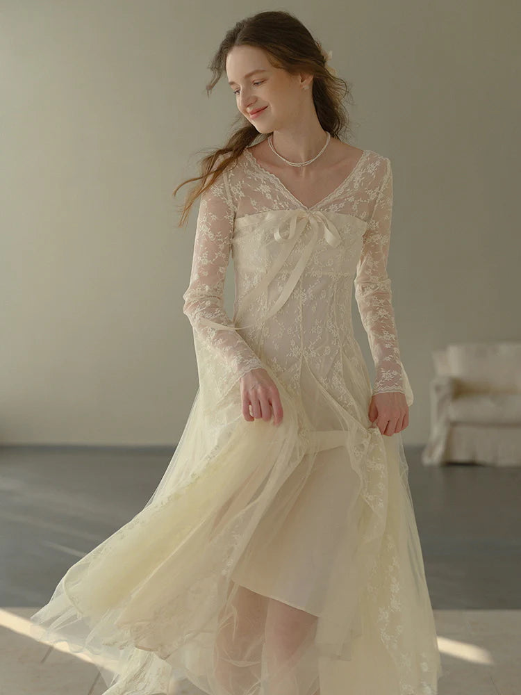 Embroidered Lace Princess Dress