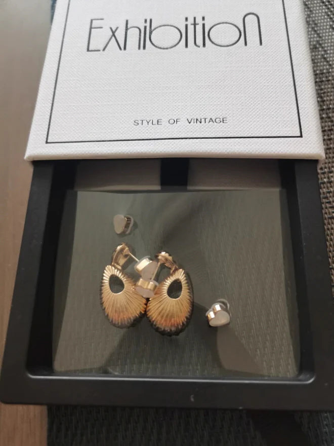 Golden Teardrop Vintage Earrings