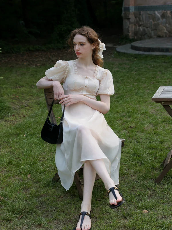 Enchanted Bloom of the Ivory Dawn Dress