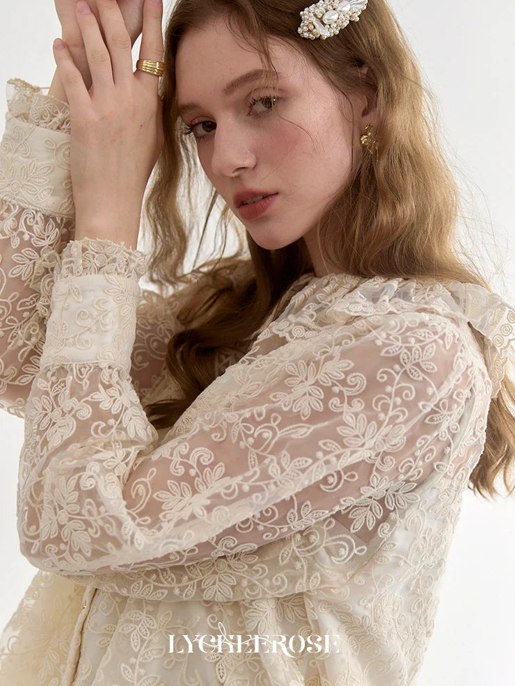 Vintage Lace Heart Blouse