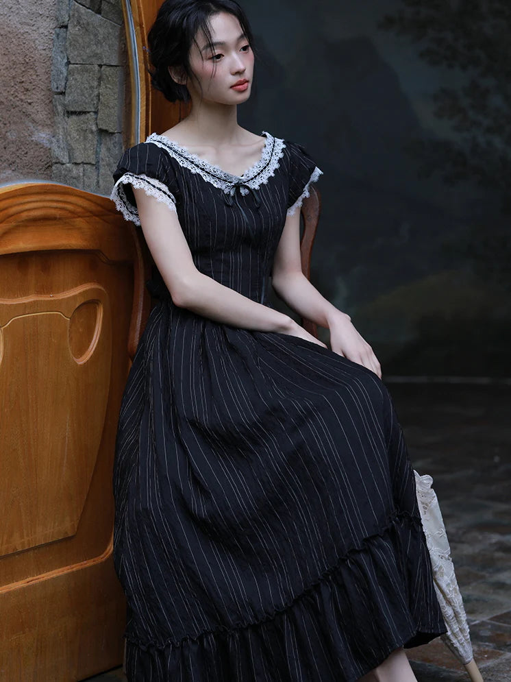 Victoria's Retro Black Elegance Dress