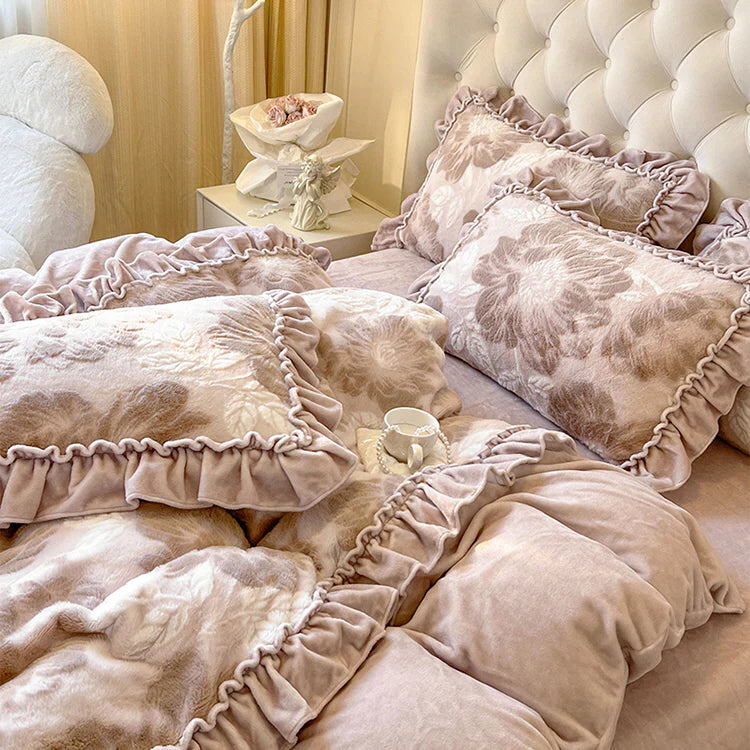 Blossom Velvet Floral Bedding Set