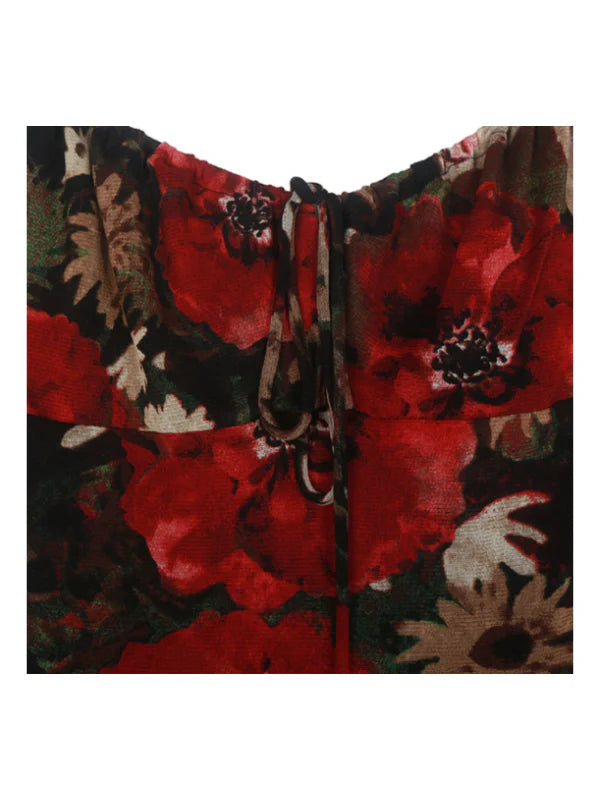 Golden Bloom Mermaid Slip Dress