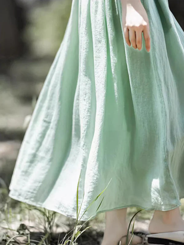 Blossoming Elegance Mint Green Dress