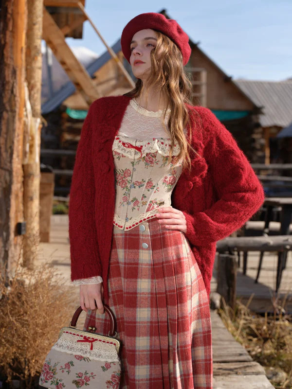 Classic Rose Lace Ribbon Corset