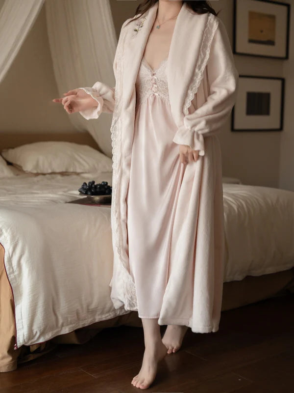 Blush Petal Veil Nightgown Set
