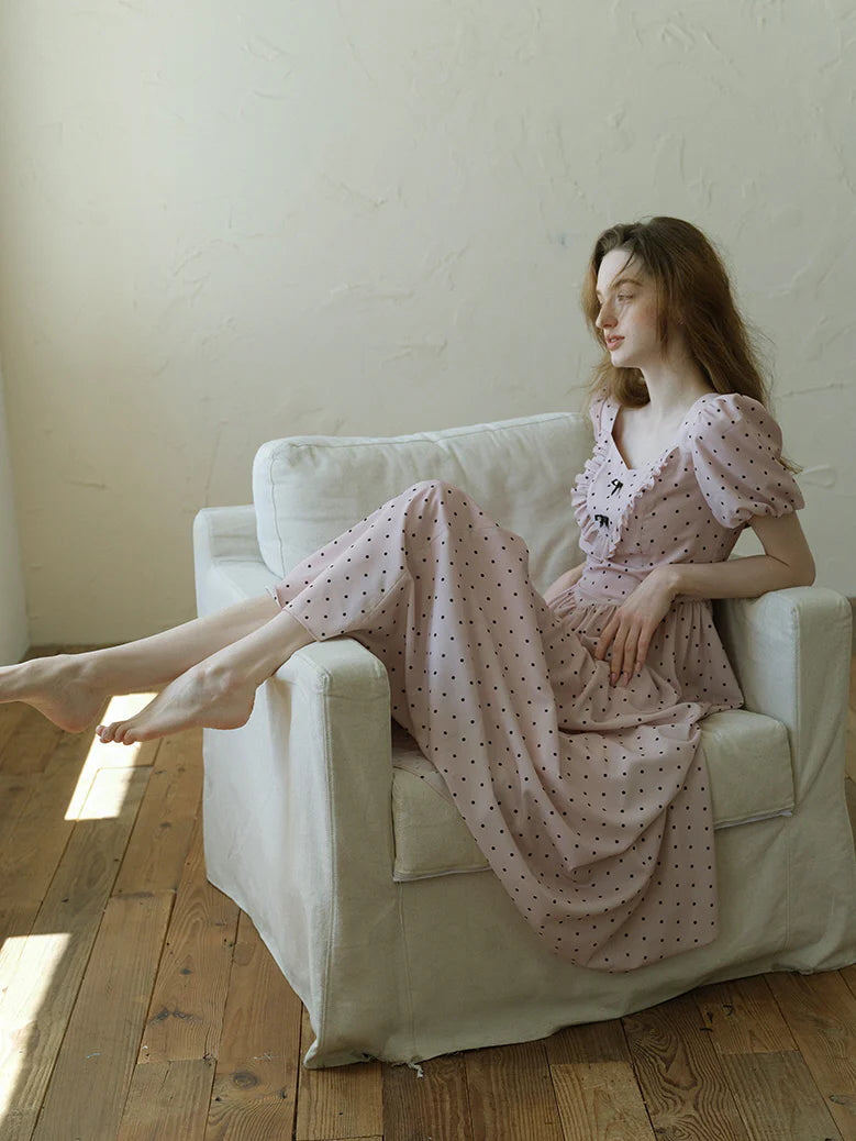 Pink Polka Dot Sweetheart Dress