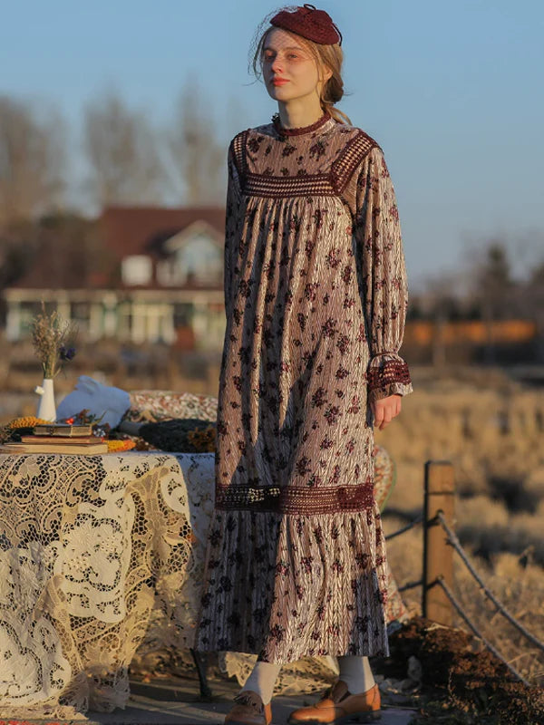 Wine Rose Lace in Dusk Dress