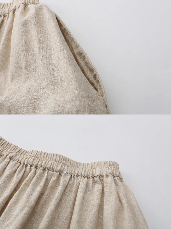 Linen Lace Garden Blouse and Skirt