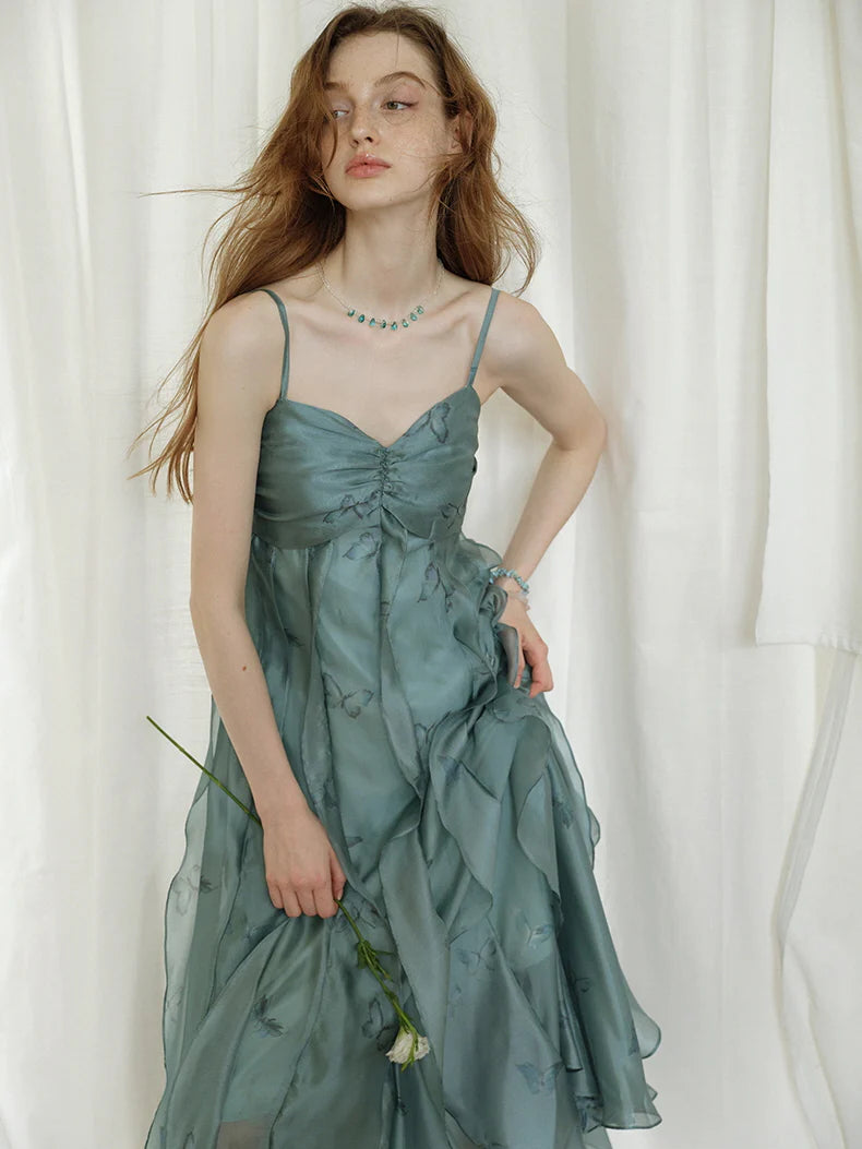 Butterfly Whisper Aqua Dress