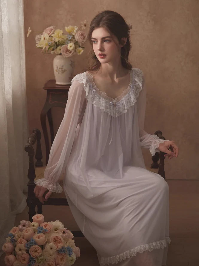 Lace-Trimmed Vintage Nightgown