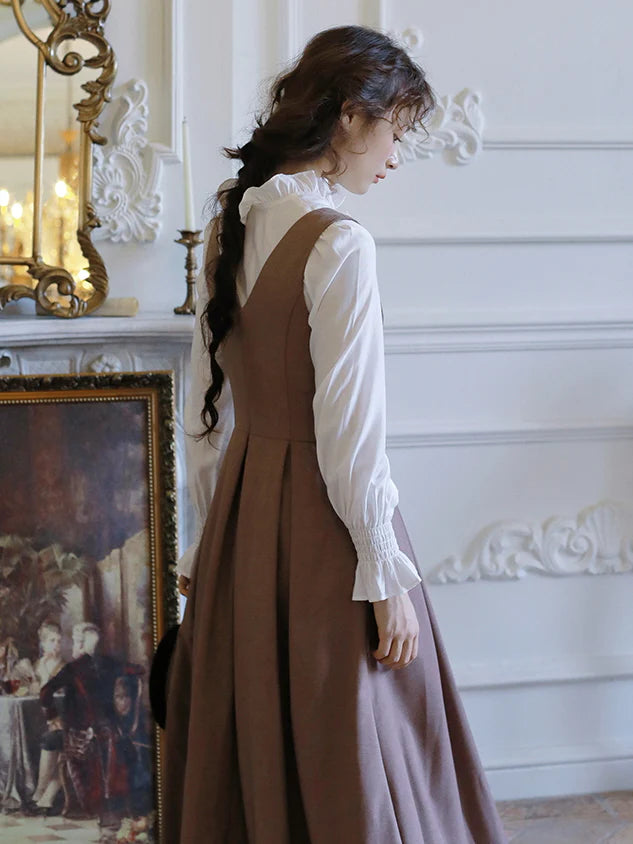 Vintage Ruffle Accent Blouse