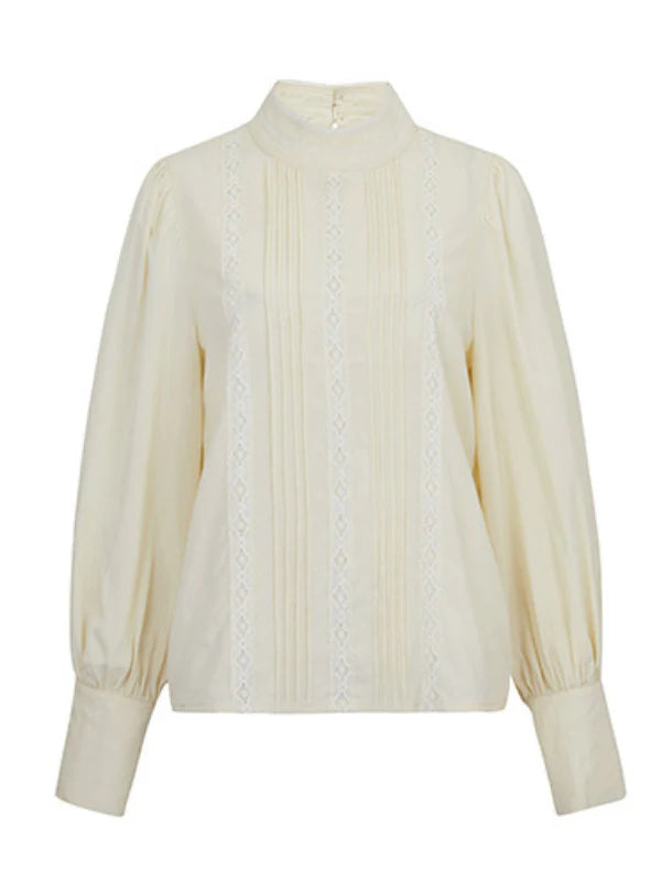 Victorian Elegance Lace Ivory Blouse