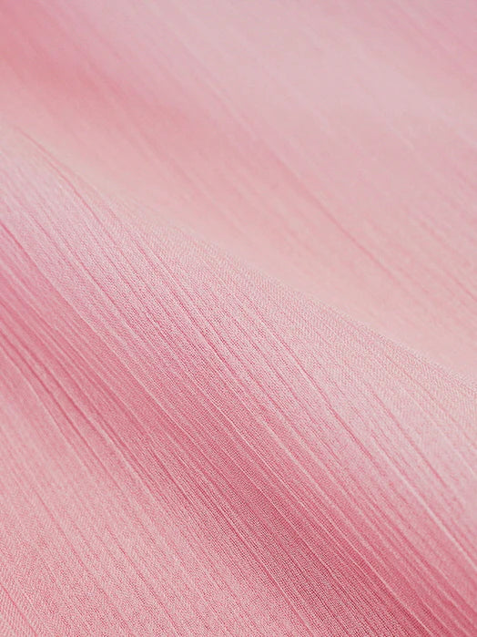 Blush Petal Frill Chiffon Dress