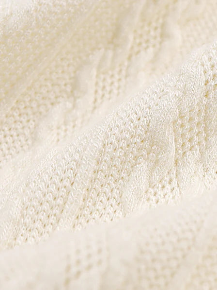 Lace-Trim Cozy Knit Cardigan