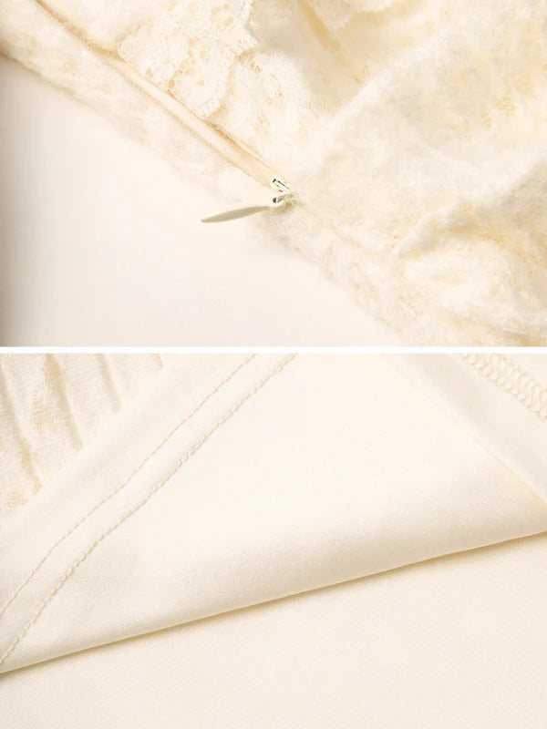 Velvet Ribbon Vintage Lace Knit Dress