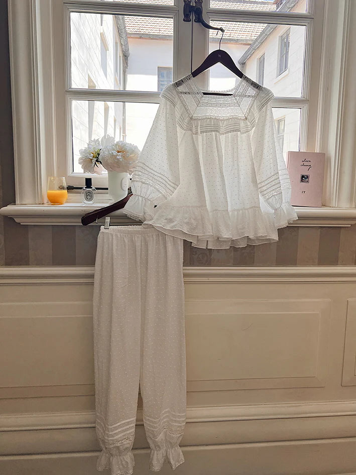 Vintage Lace Summer Pajama Set