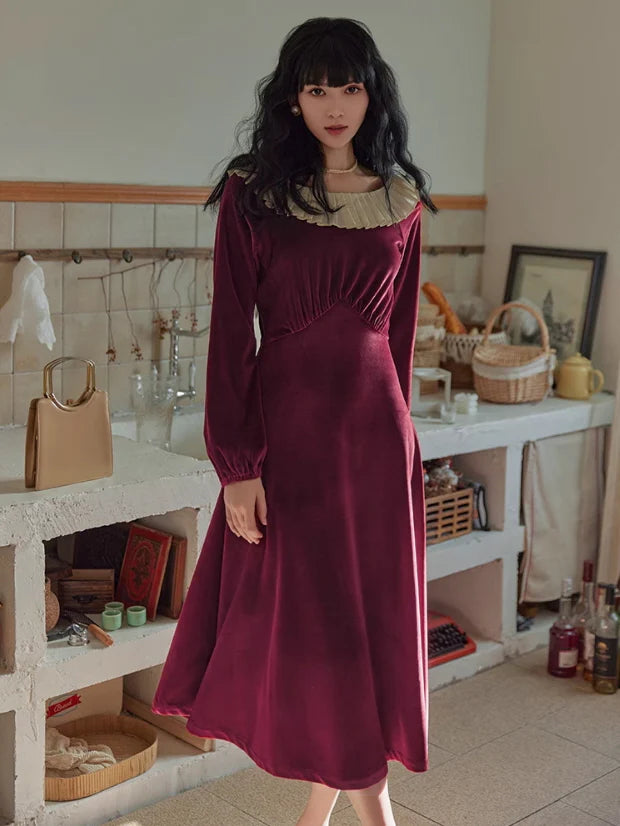 Victorian Velvet Elegance Dress