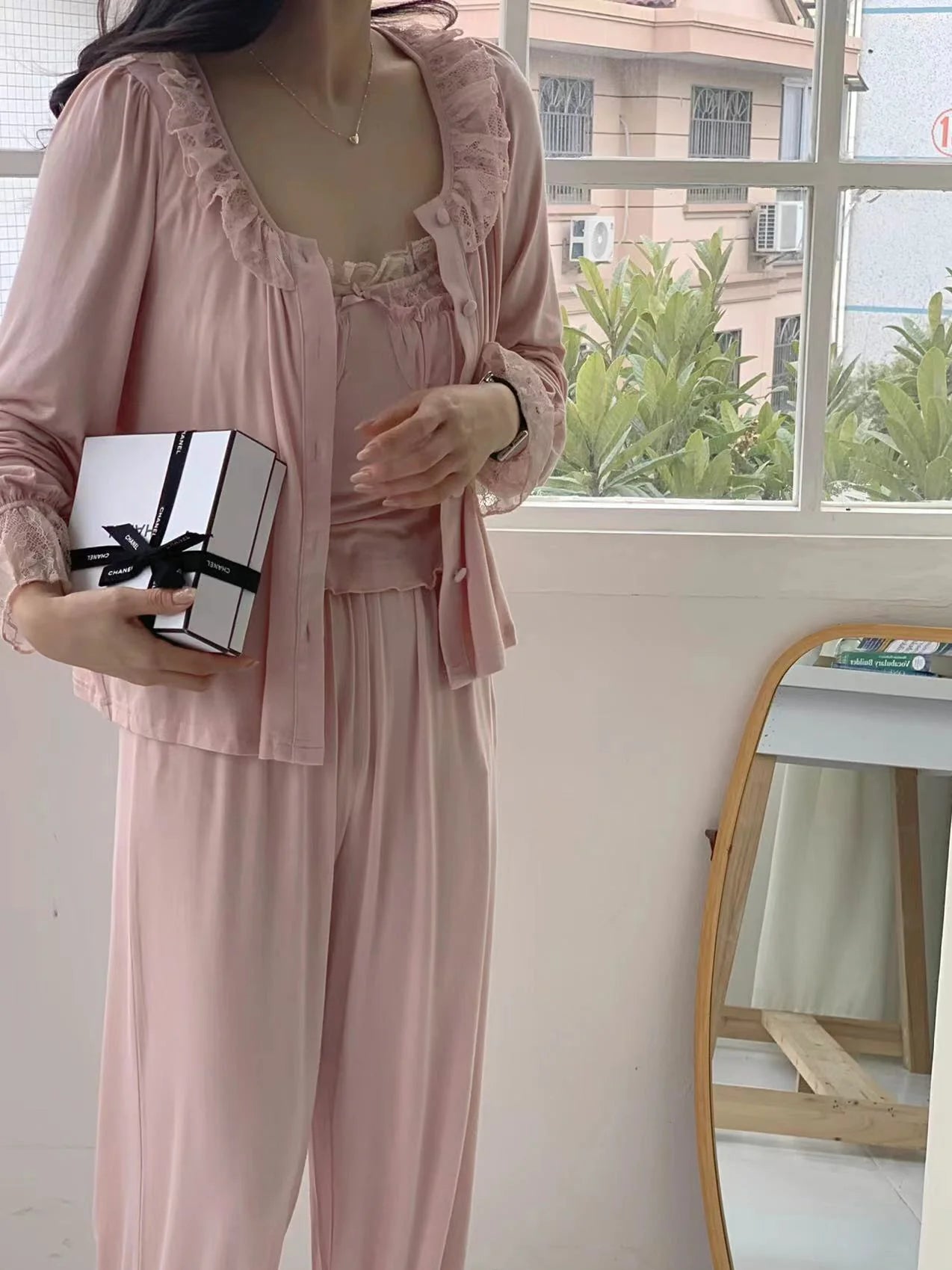 Blush Serenity 3-Piece Loungewear Set