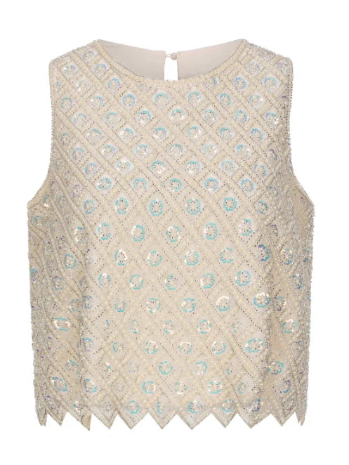 Pearl Sequin Sleeveless Top