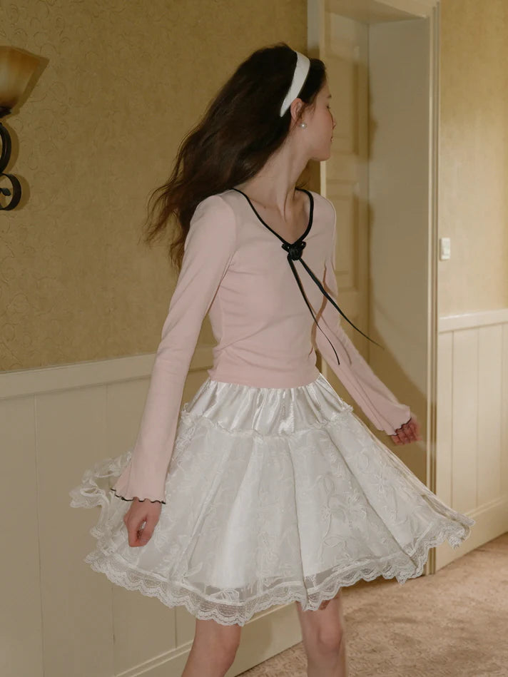 Ethereal Lace Ballet Skirt