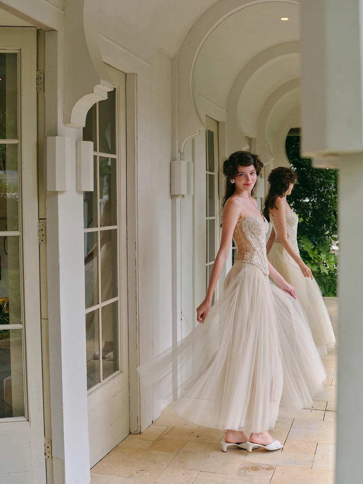 Eleanor's Graceful Mesh Skirt